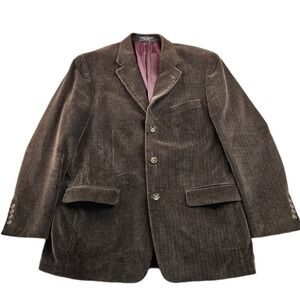 Coconut Grove Corduroy Blazer Mens‎ SZ R40 Brown Notch Lapel Single Breasted